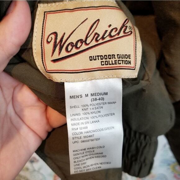 Woolrich Outdoor Guide reversible khaki camouflage Hunting coat Mens Size medium - Picture 5 of 7
